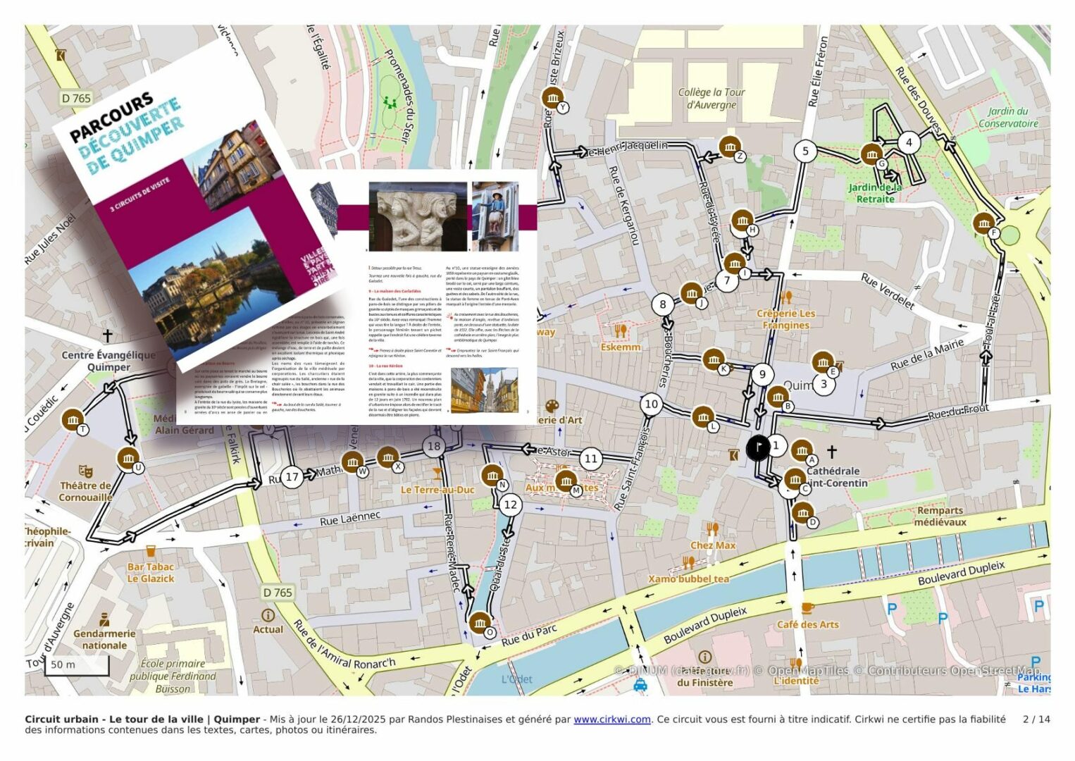 Visiter Quimper avec un plan de circuit et un guide 