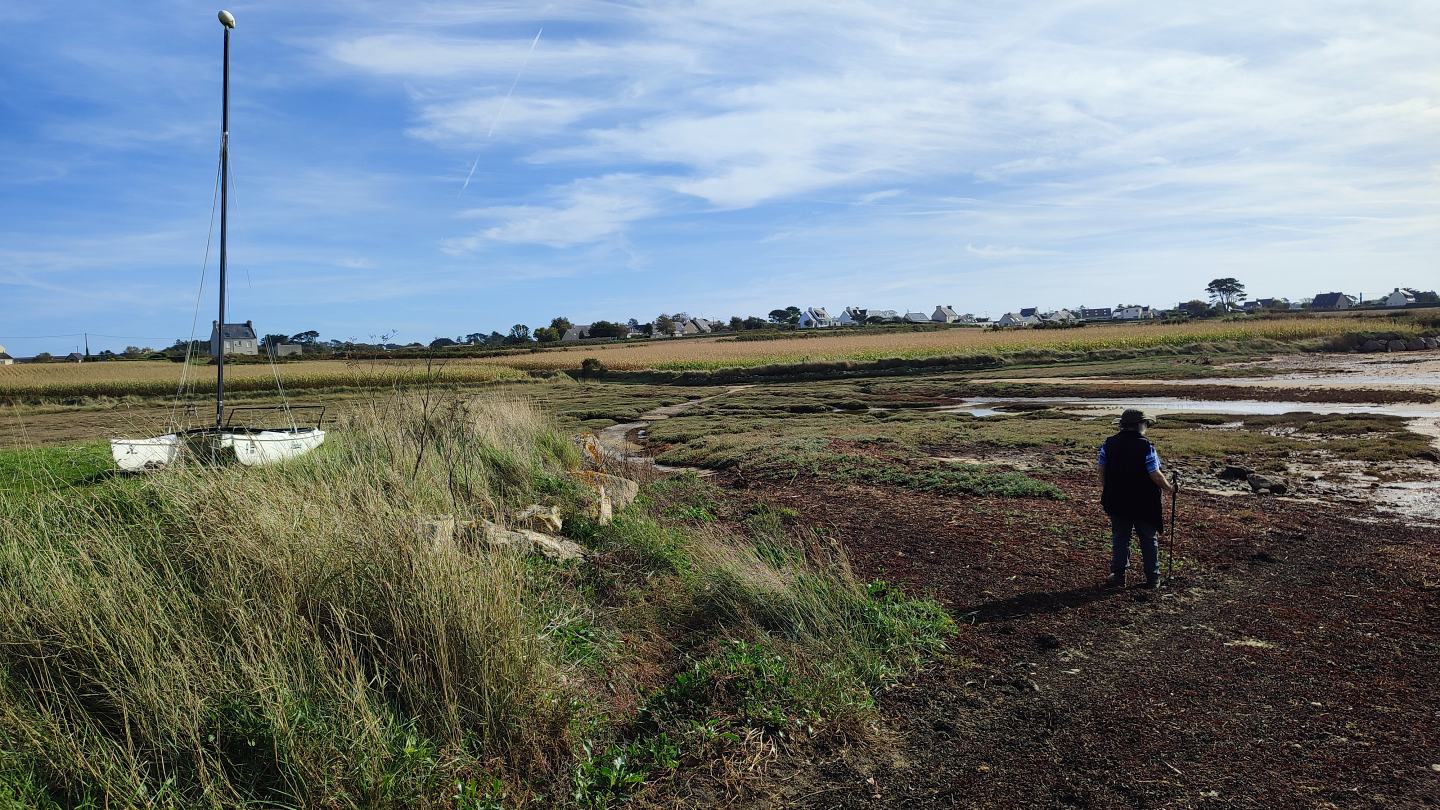 Passage à gué | L'Aber Wrac'h à marée basse 