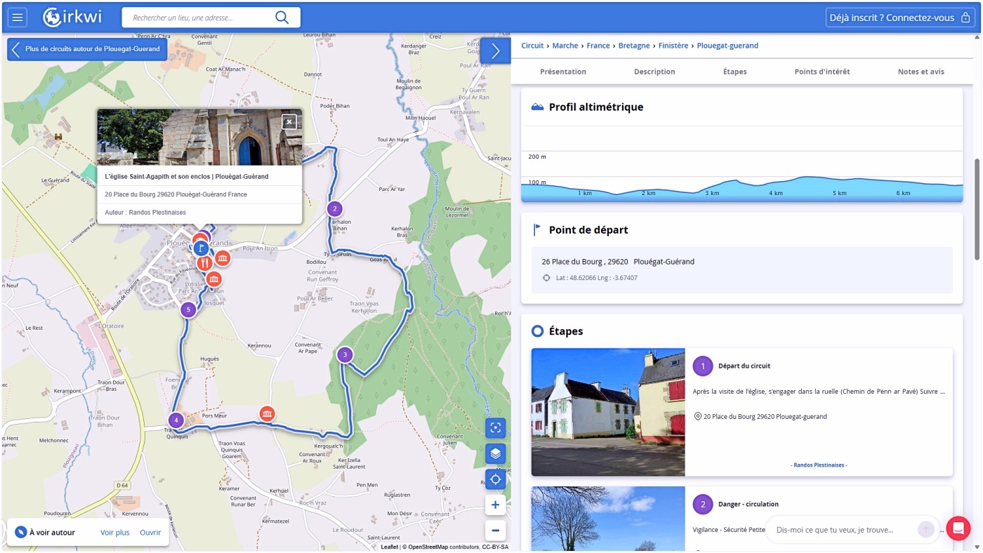 Toutes les informations sur la promenade sur Cirkwi