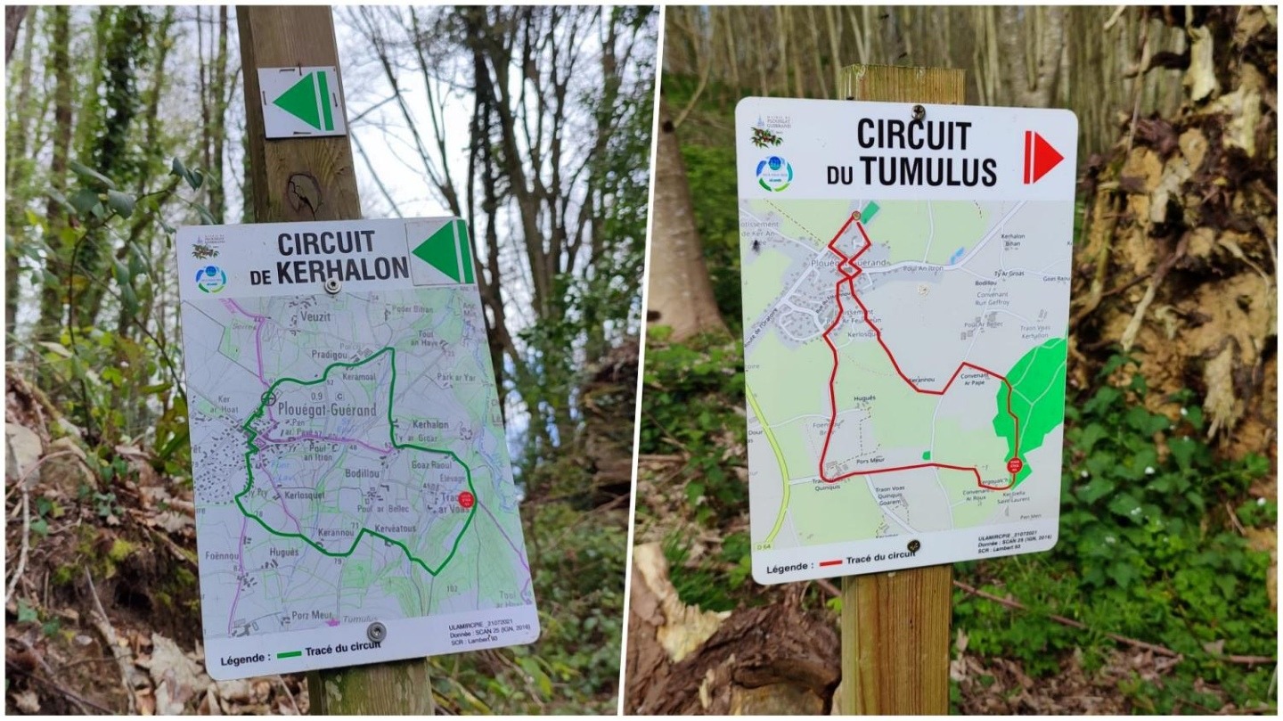 Les circuits balisés utilisés pour la promenade | Plouégat-Guérand